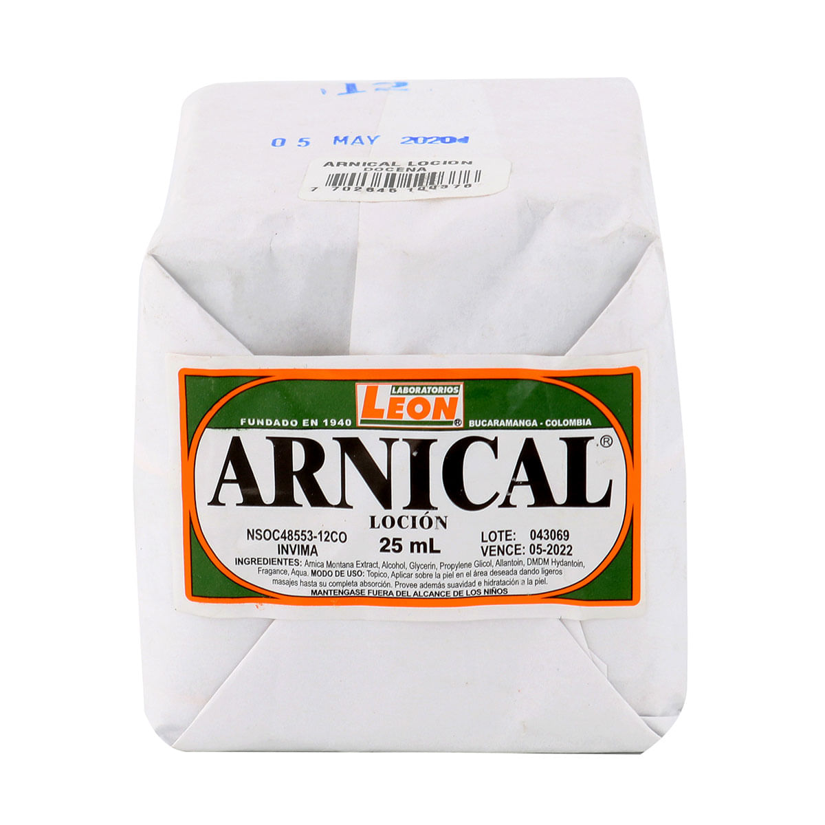 Loción Arnical León Frasco x 25 mL Empaque x 12 Uds