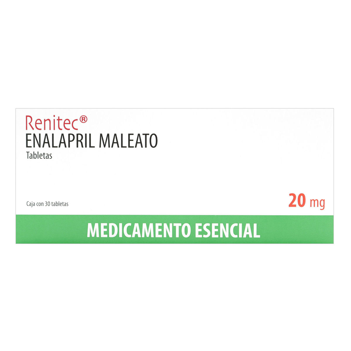 Renitec 20 Mg MSD Caja x 30 Tabletas