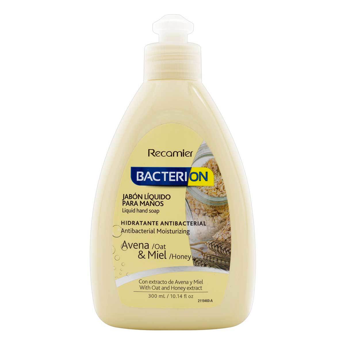 Jabón Líquido Bacterion Avena & Miel Frasco x 300 mL