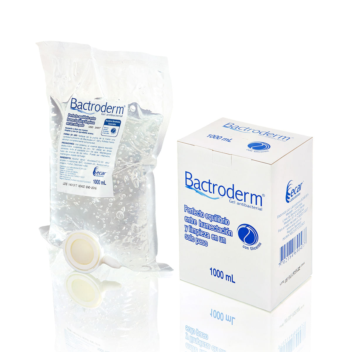 Gel Antibacterial Bactroderm Bolsa X 1000 Ml.