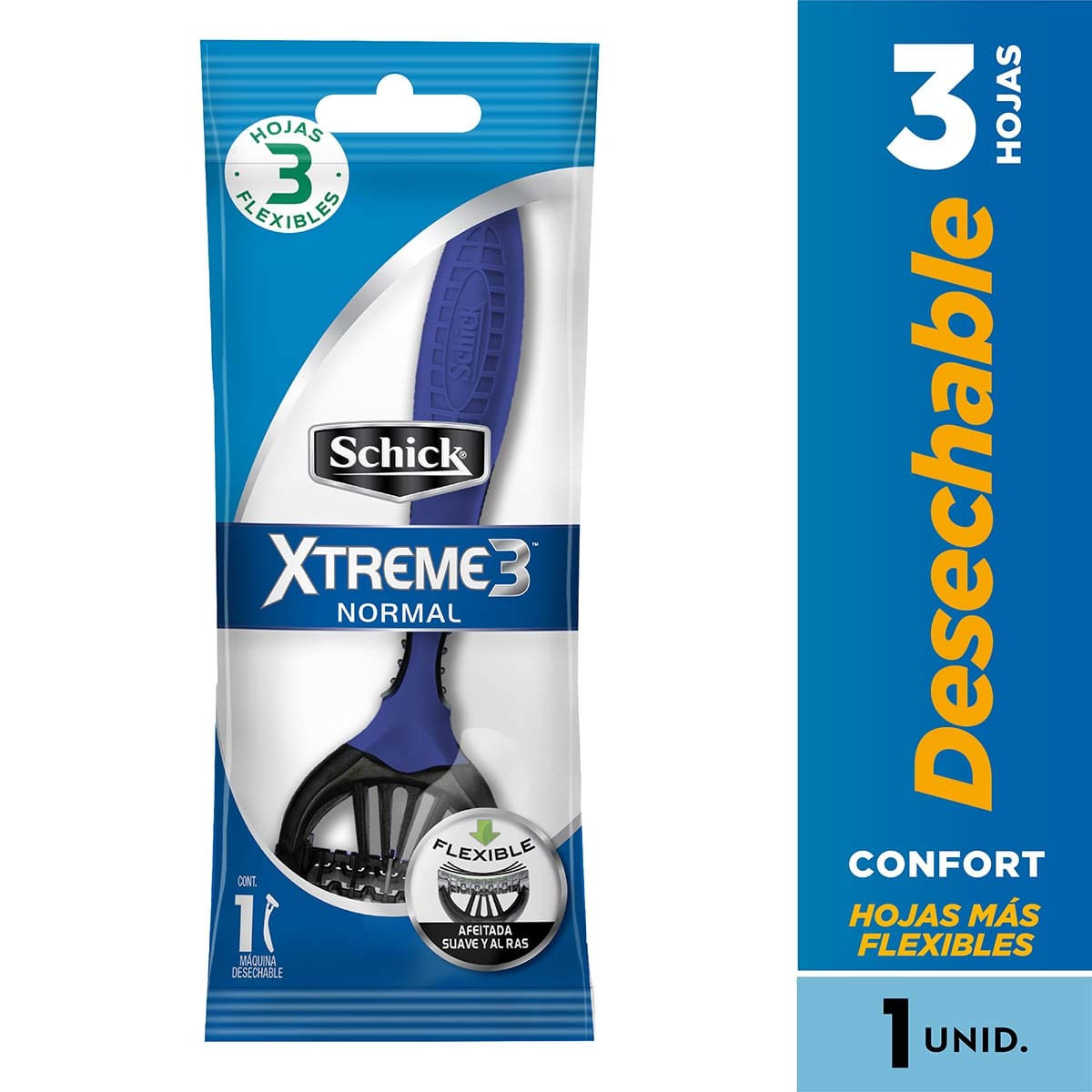 Maquina Para Afeitar Schick Xtreme 3 Piel Normal Tira X 12 Uds.
