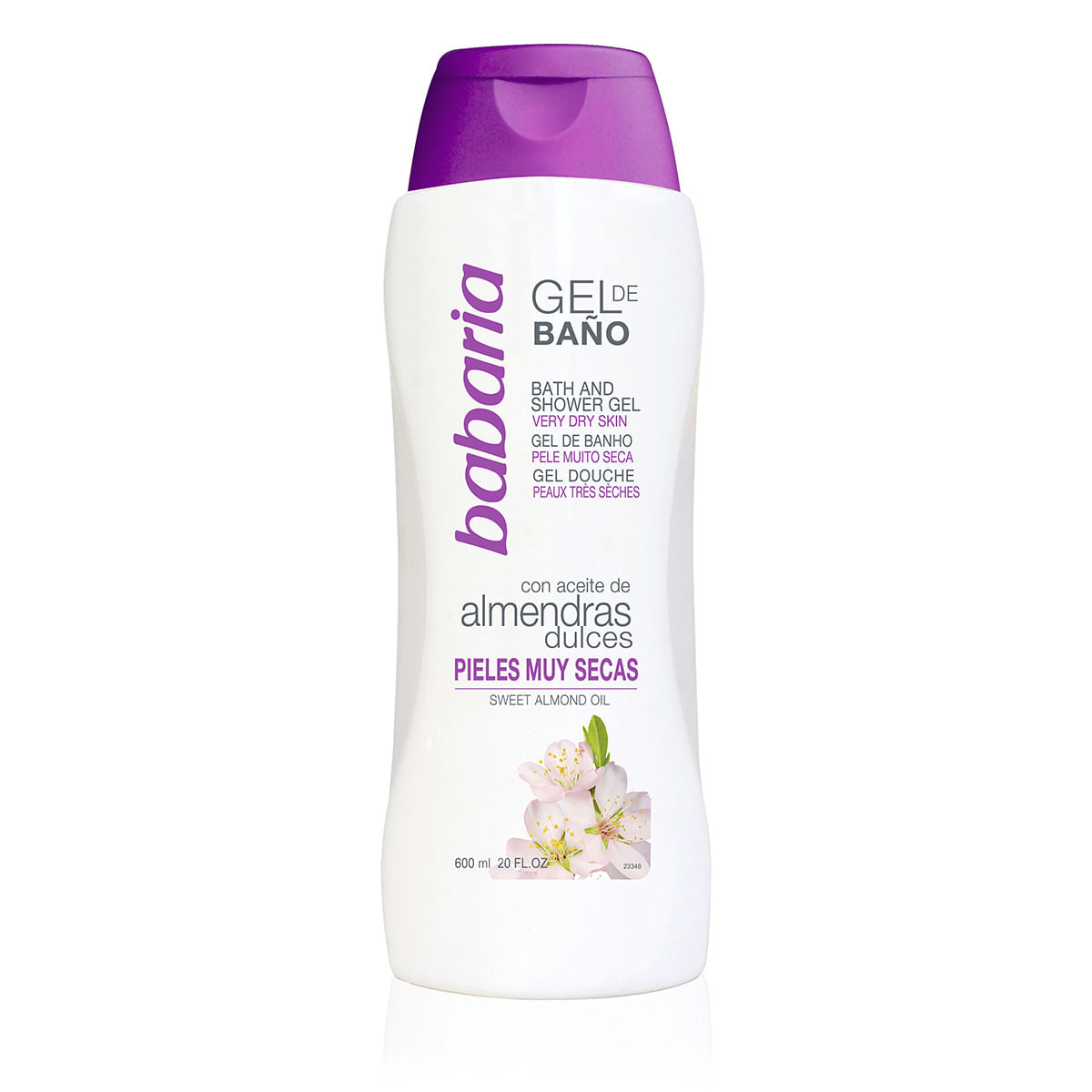 Gel De Baño Babaria Almendras Dulces Frasco X 600 Ml.