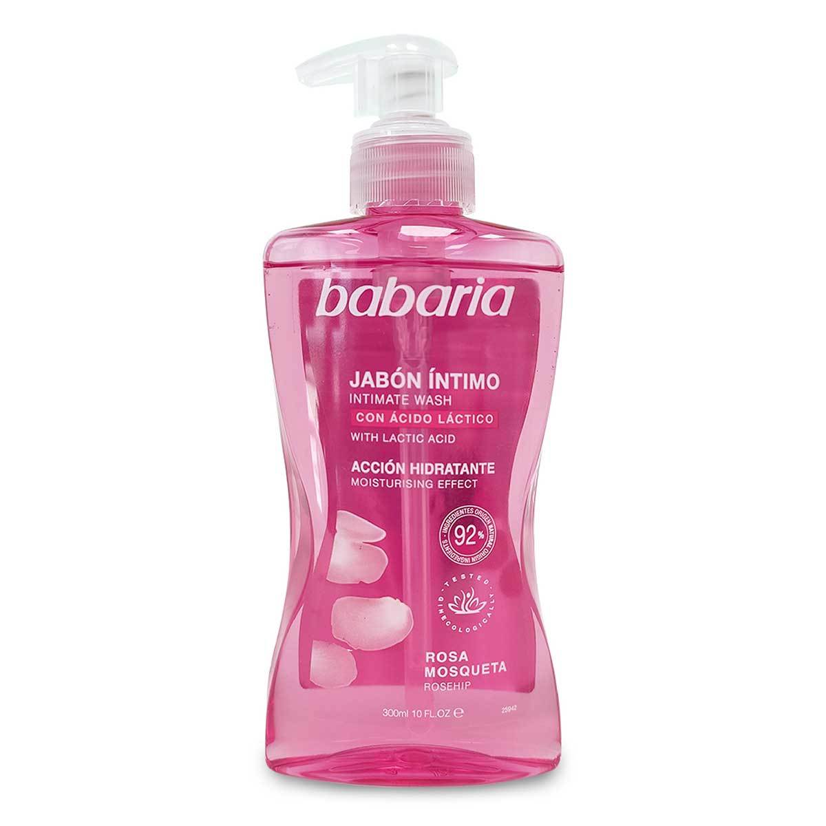 Jabón Líquido Íntimo Babaria Rosa Mosqueta Frasco x 300 mL