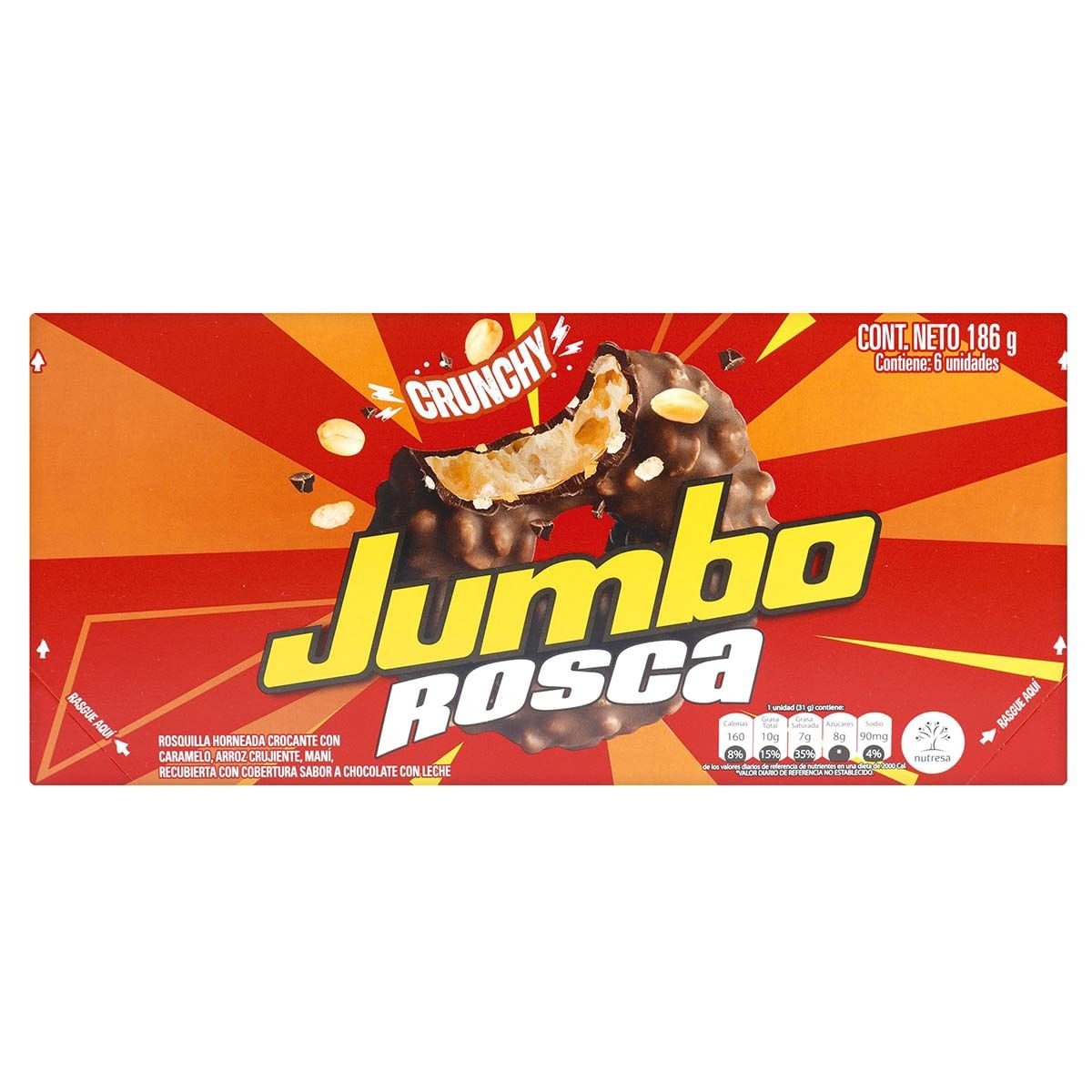 Chocolate Jumbo Rosca Empaque X 31 G Caja X 6 Uds.