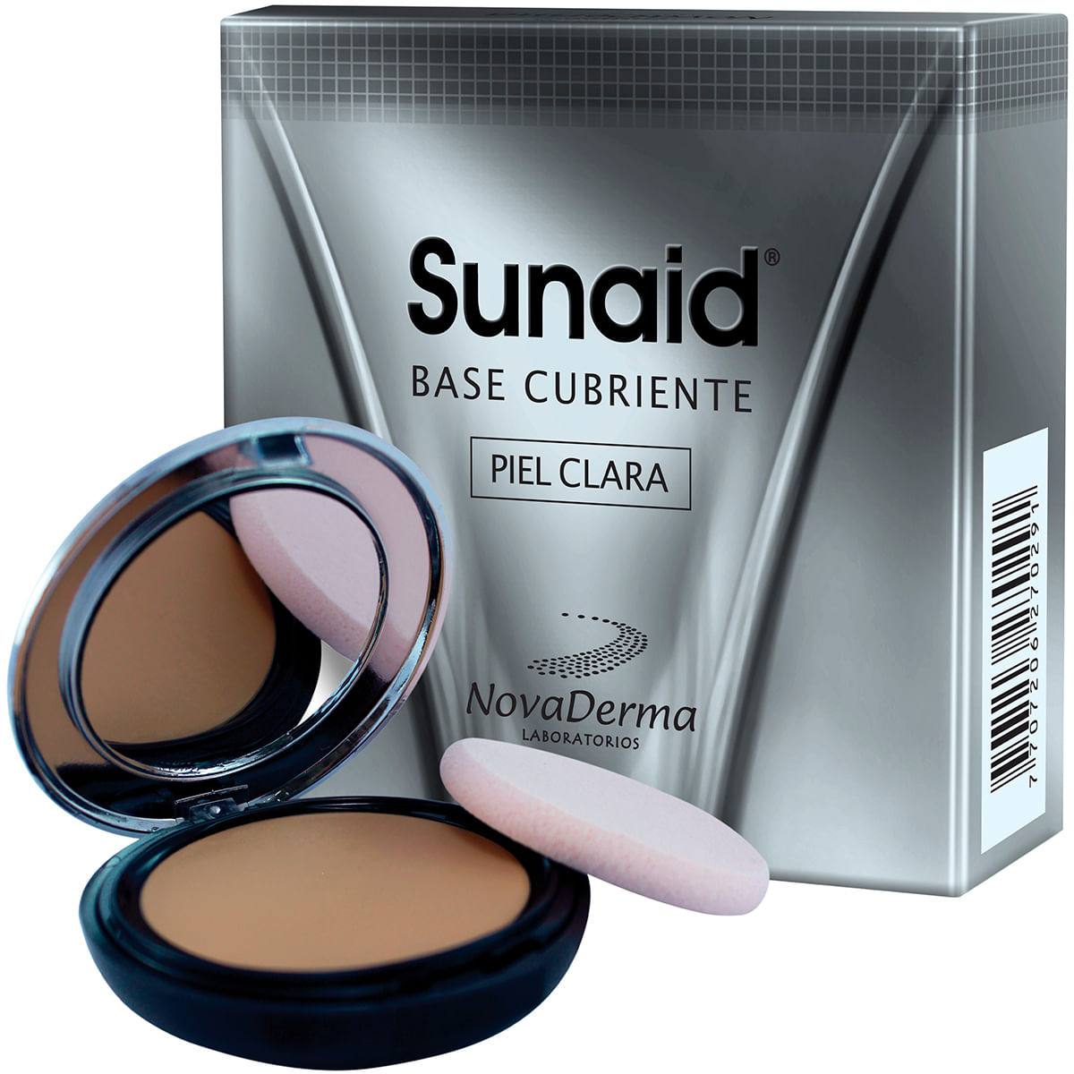 Base Cubriente Sunaid Novaderma Piel Clara Frasco X 13 G.