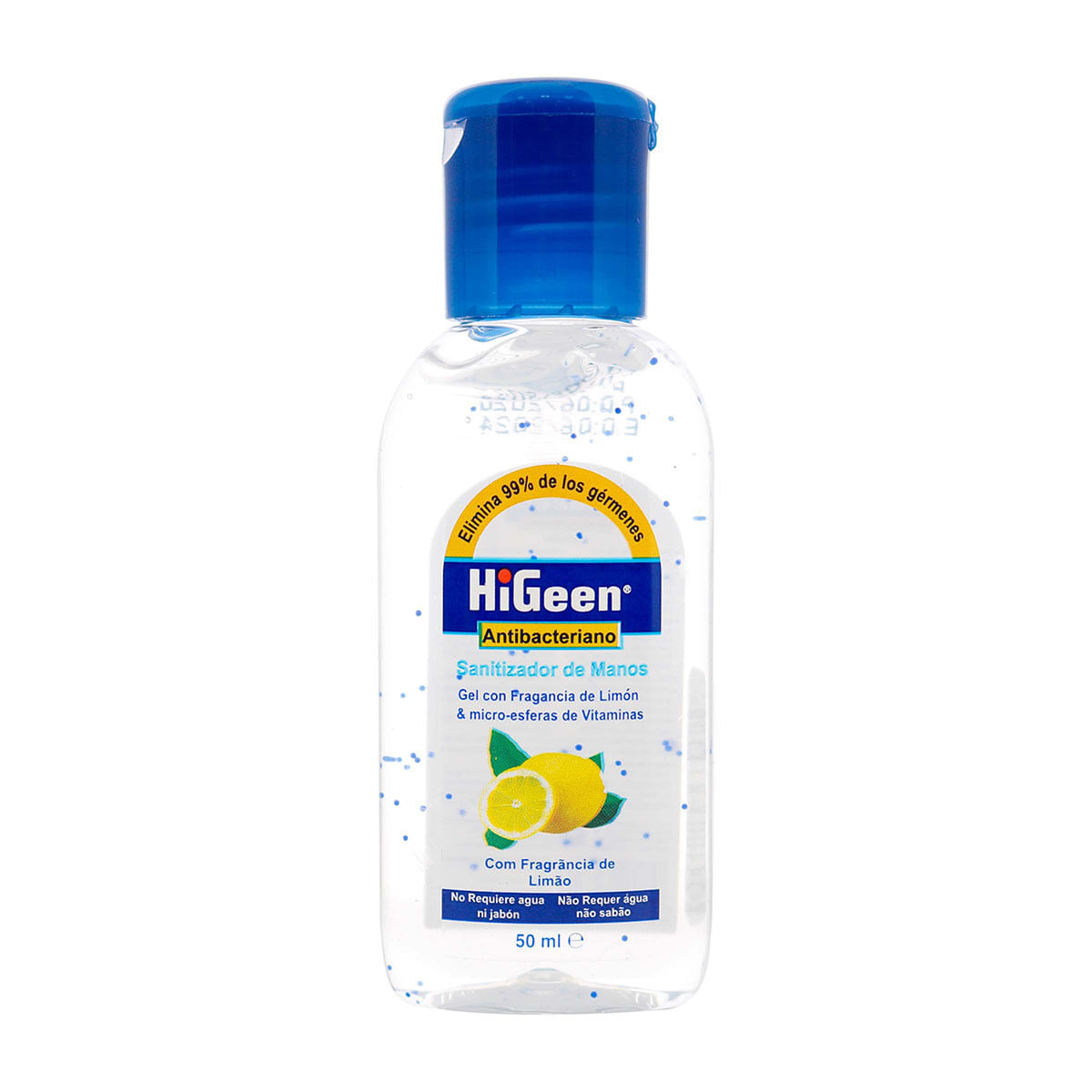 Gel Antibacterial Para Manos Higeen Limón Frasco X 50 Ml.