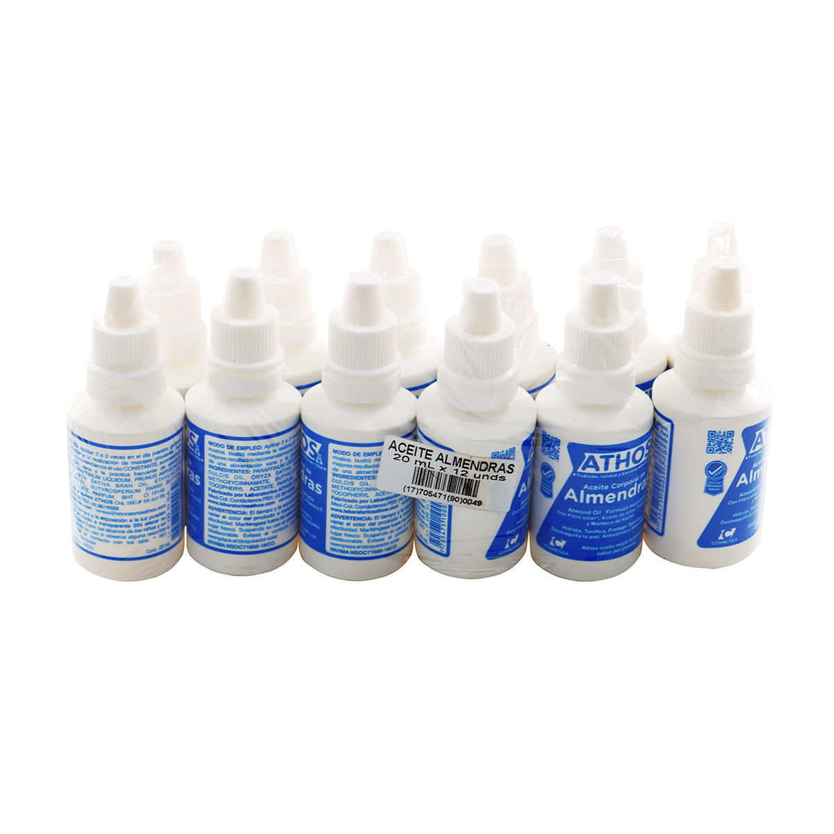 Aceite Corporal De Almendras Athos Frasco Gotero X 20 Ml Empaque X 12 Uds.