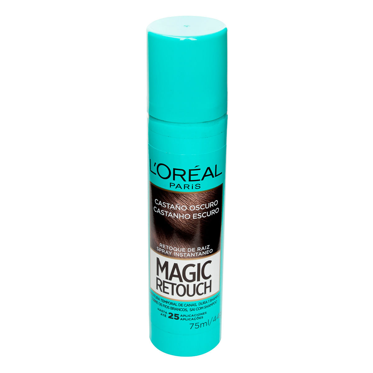 Cobertura Temporal LOréal Paris Canas Magic Retouch Castaño Oscuro Spray x 75 mL