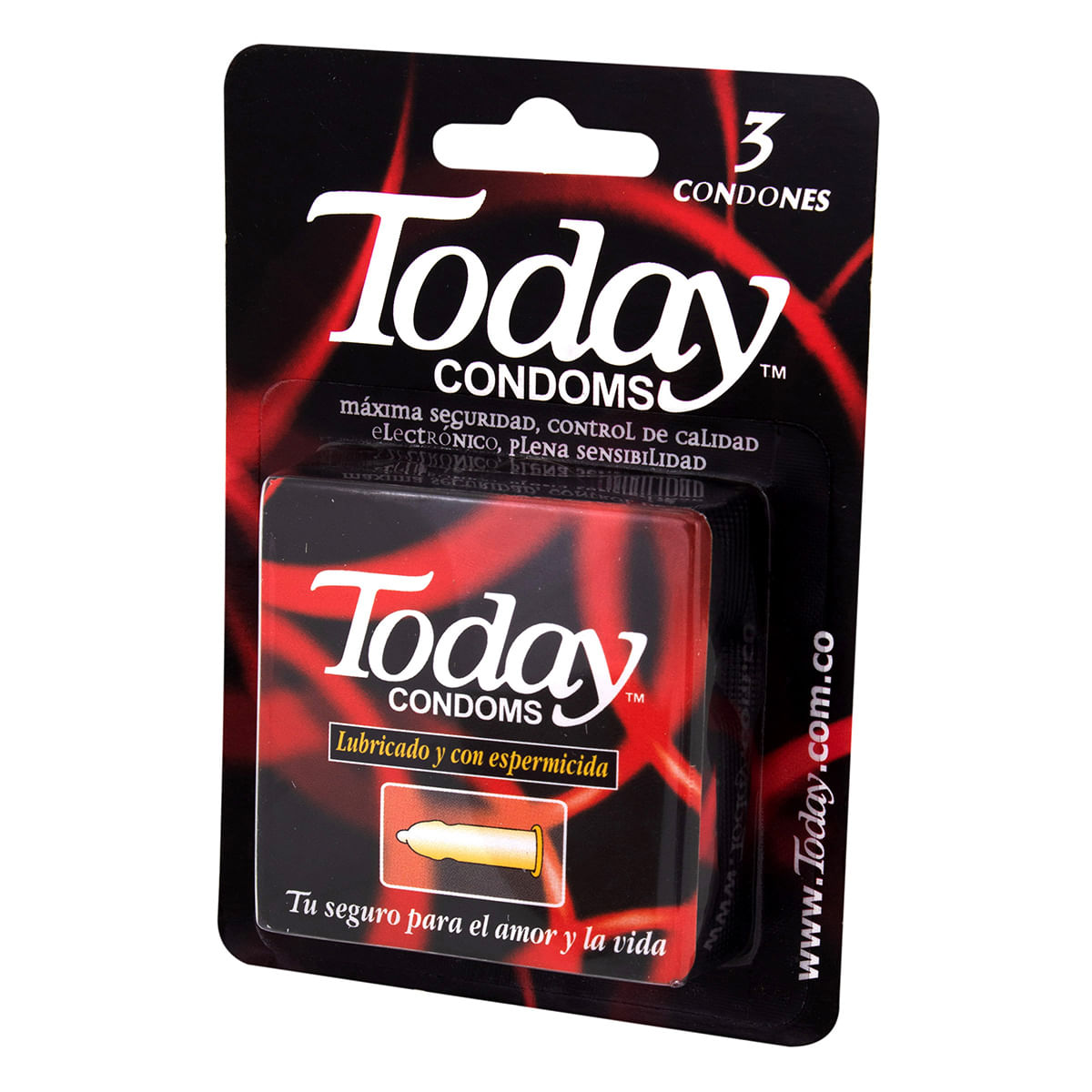 Condones Today Lubricado y con Espermicida Blister x 3 Uds.