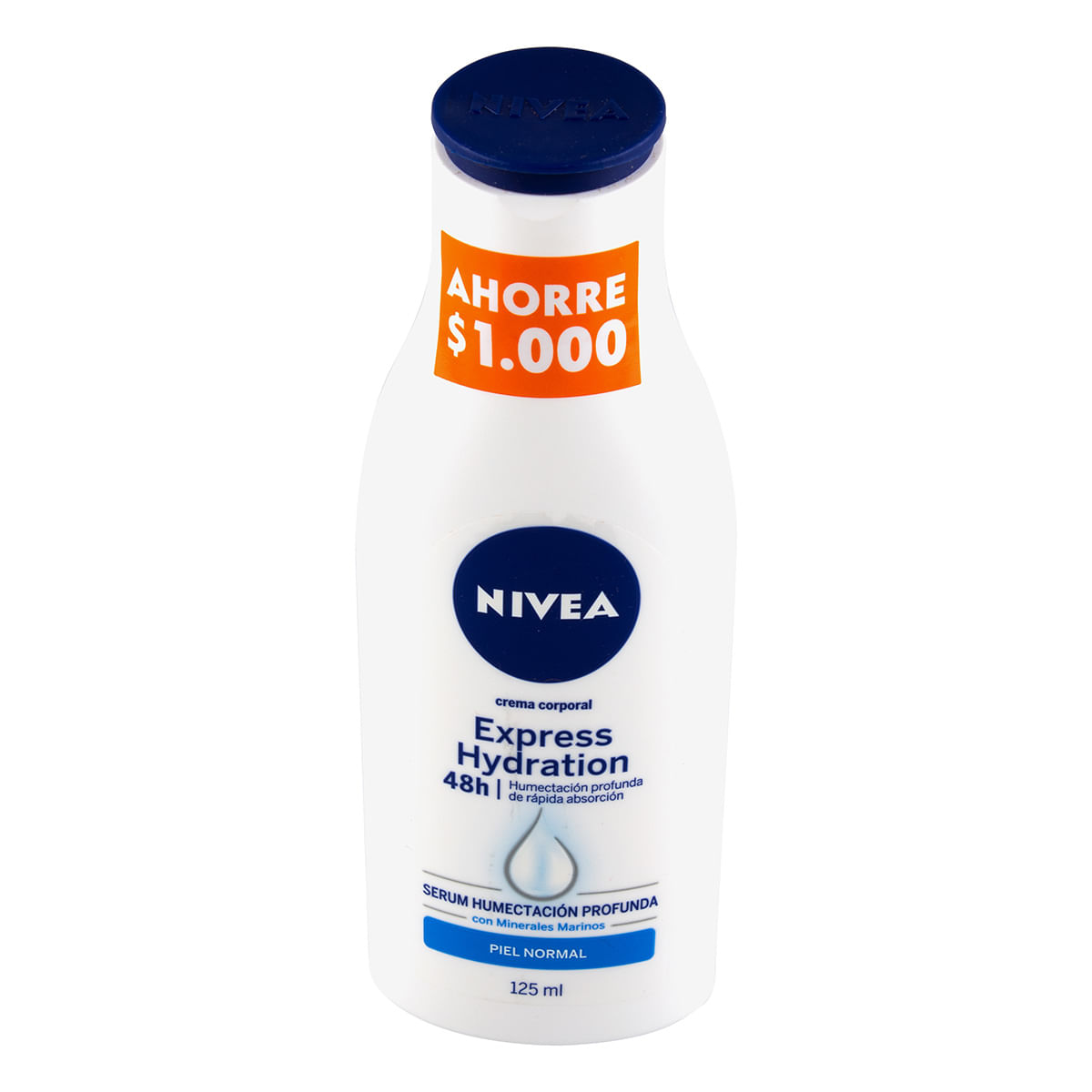 Crema Corporal Nivea Hidratación Express Frasco x Piel Normal 125 mL.