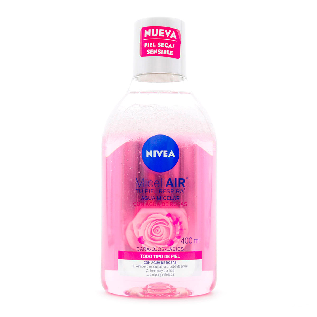 Agua Micelar Nivea Micell Air Agua de Rosas Todo Tipo de Piel Frasco x 400 mL