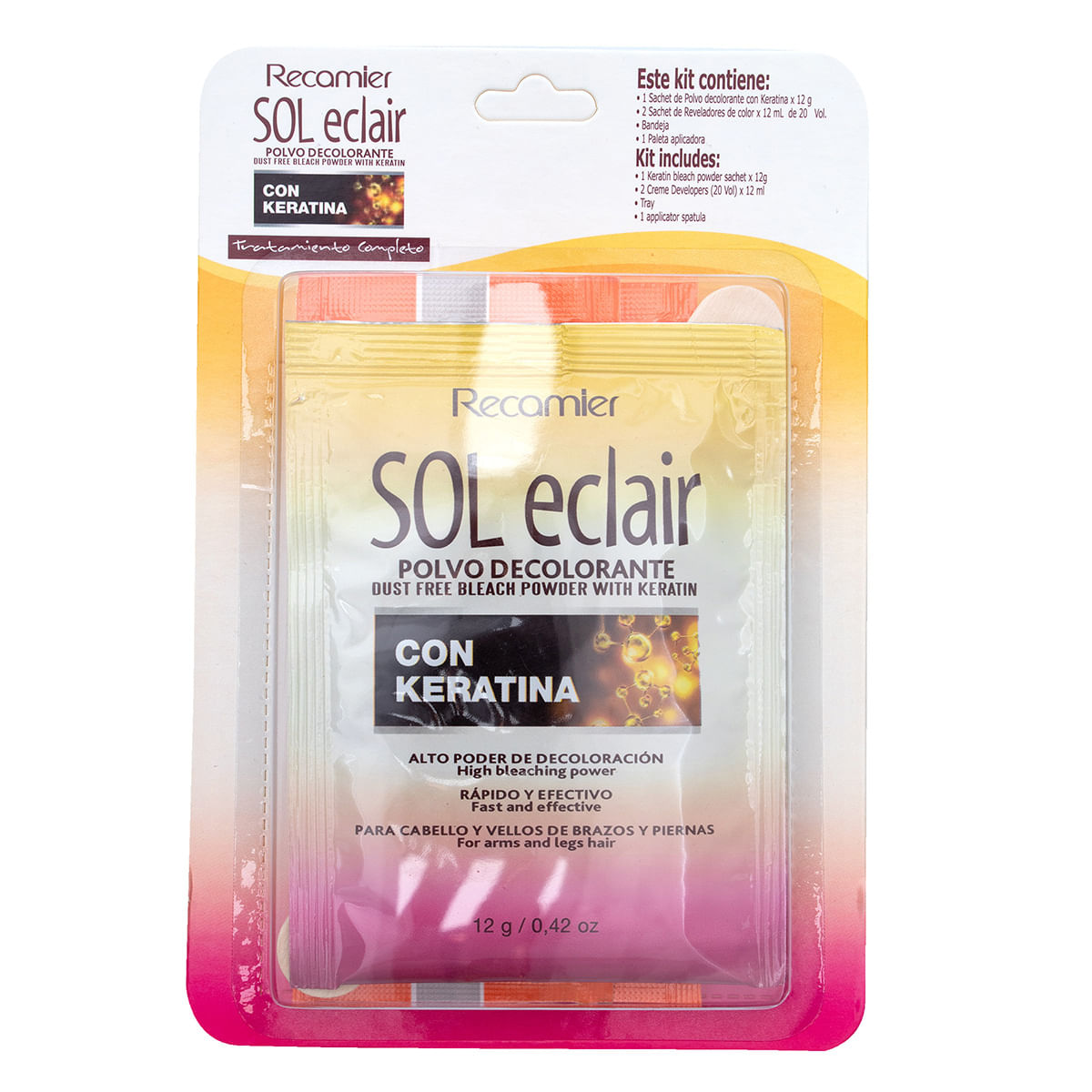 Polvo Decolorante Sol Eclair con Keratina Blister x 12 g.