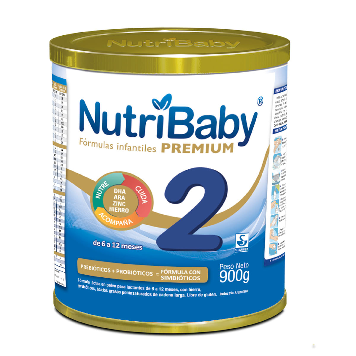 Fórmula Láctea Nutribaby Premium 2 6-12 Meses Polvo Tarro X 900 G.