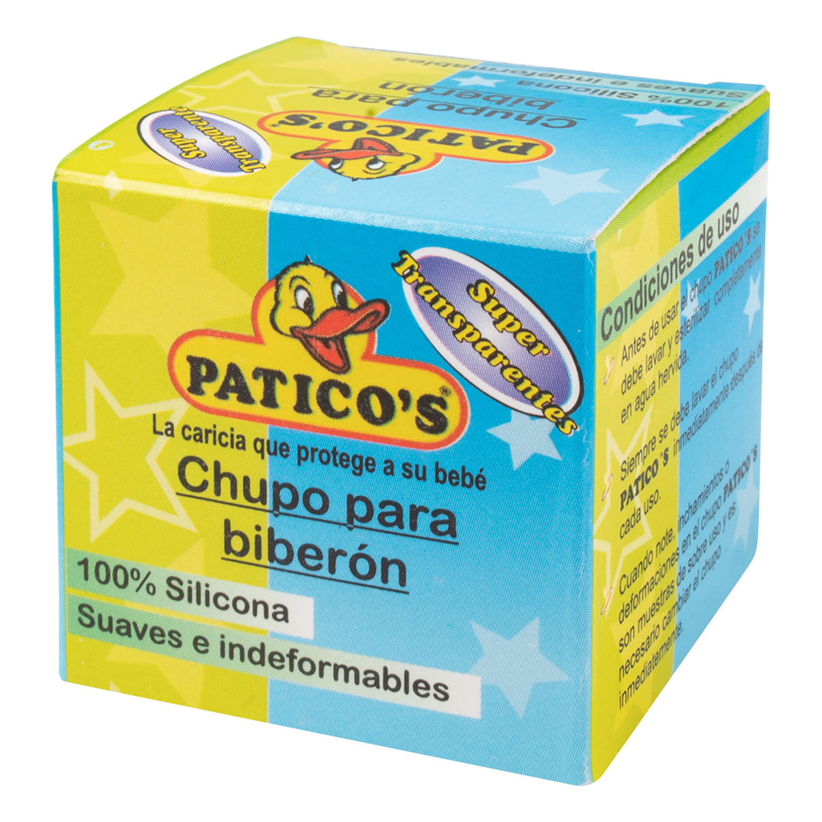 Chupo para Biberón Paticos Silicona Caja x 1 Ud