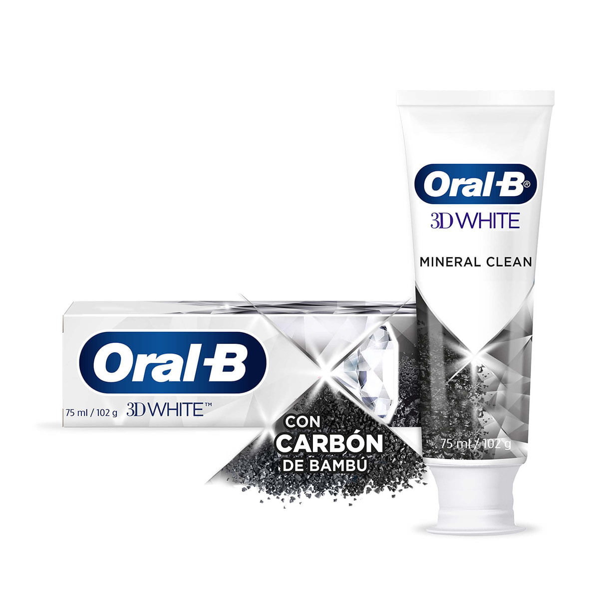 Pasta Dental Oral-B 3D White Mineral Clean Tubo x 75 mL.
