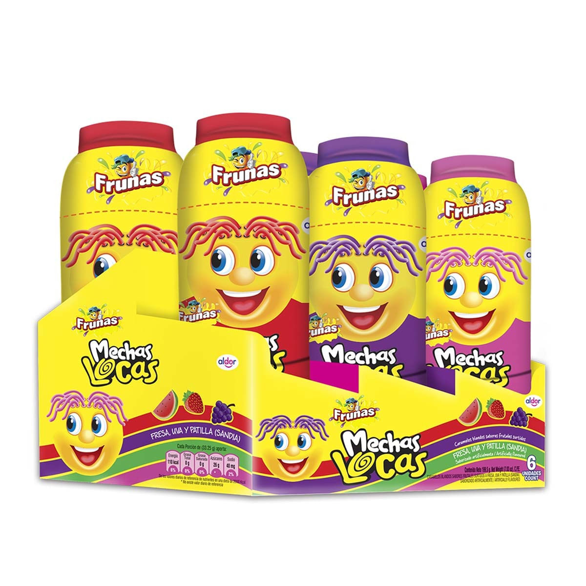 Caramelo Líquido Mechas Locas Surtido Display X 6 Uds.