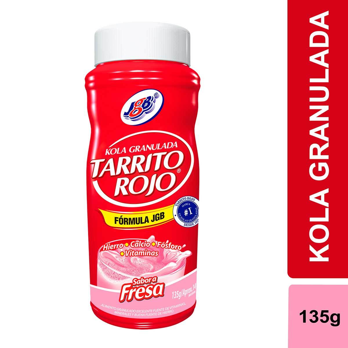 Kola Granulada Jgb Tarrito Rojo Fresa Frasco X 135 G.