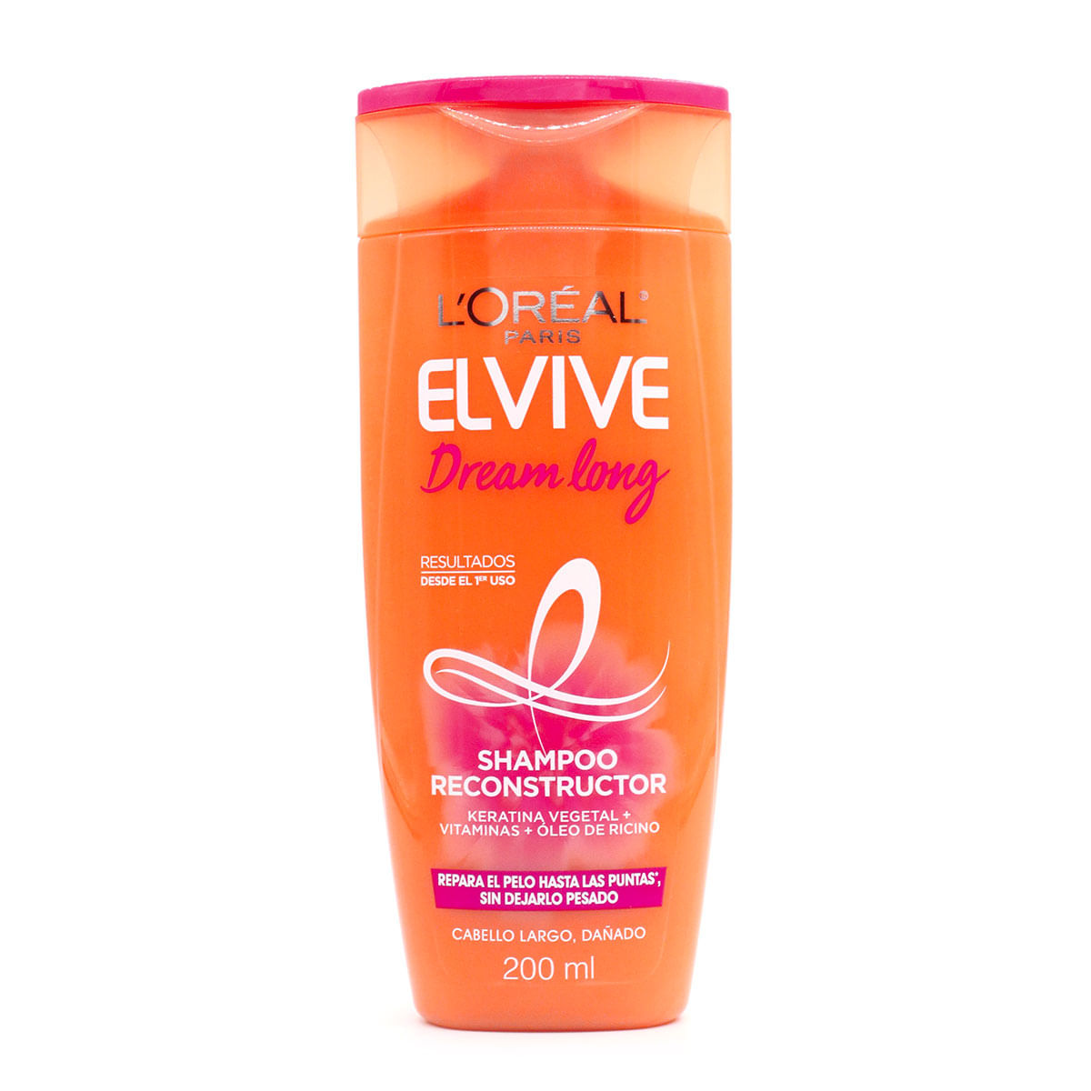 Shampoo LOréal Paris Elvive Dream Long Cabello Largo Dañado Frasco x 200 mL