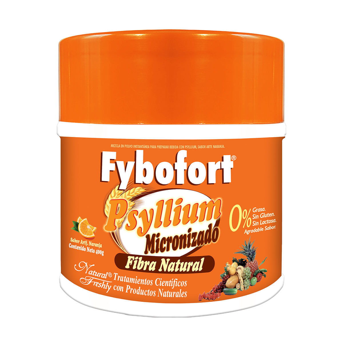 Mezcla Fybofort Psyllium Micronizado Natural Freshly Polvo Tarro x 400 g