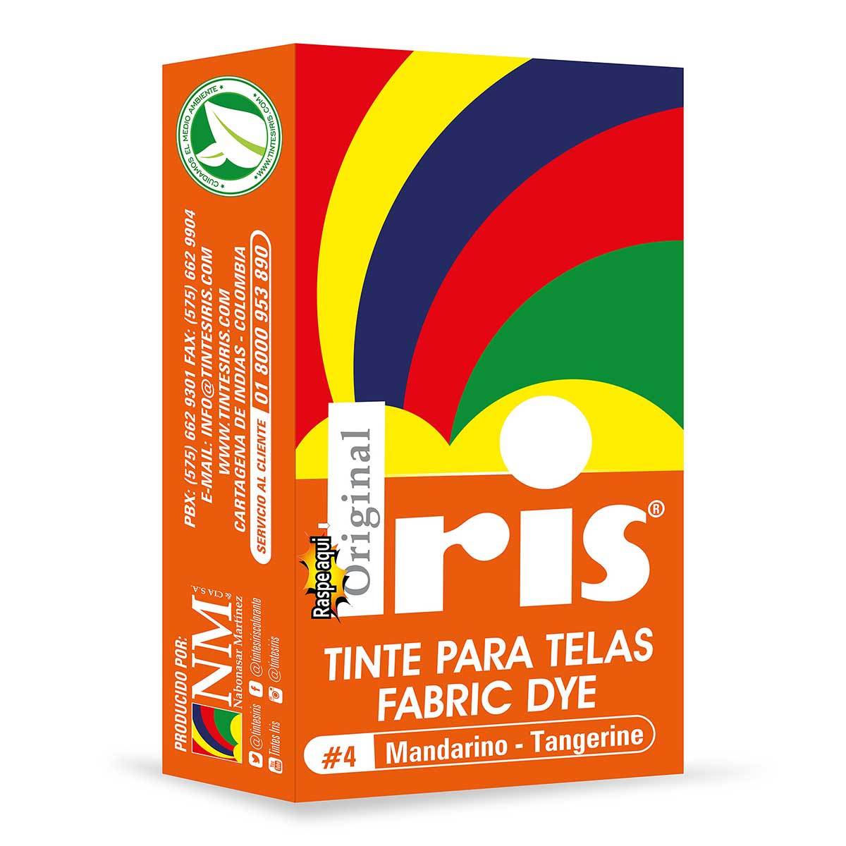 Tinte para Telas Iris N-4 Mandarino Caja x 9 g.