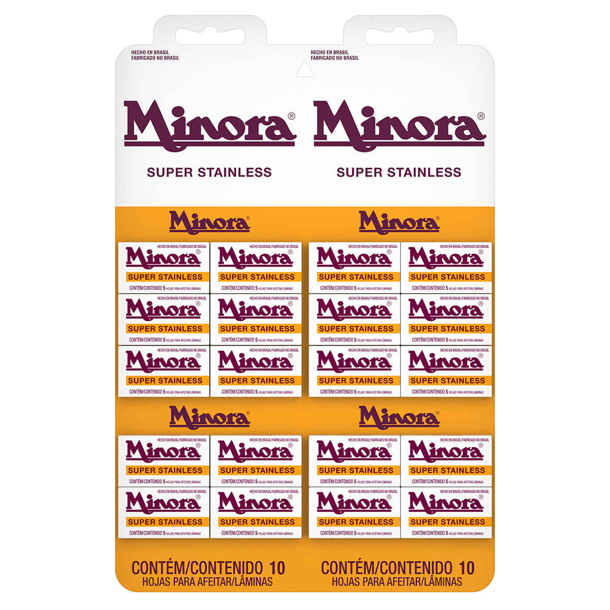 Hojas para Afeitar Minora Blister x 20 Cajas x 5 Uds