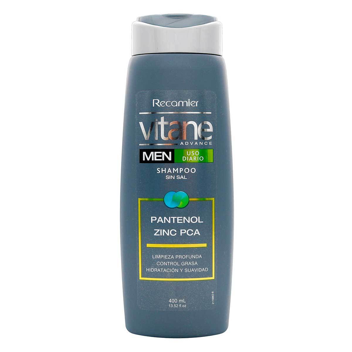 Shampoo Vitane Men Uso Diario Frasco x 400 mL.