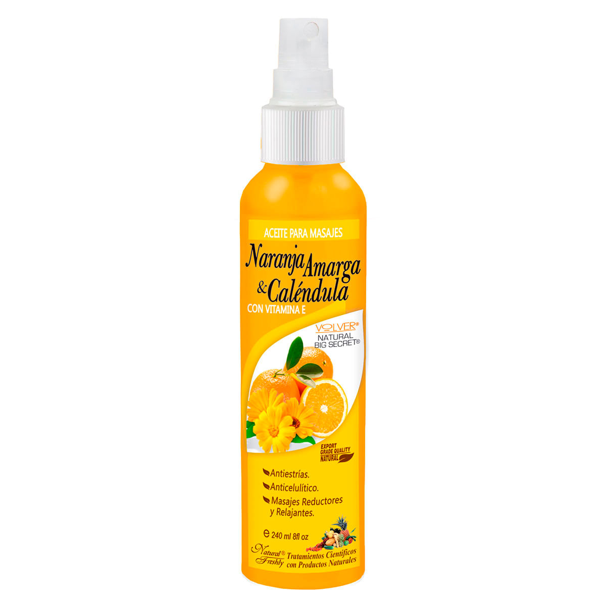 Aceite De Naranja Amarga Y Caléndula Natural Freshly Spray X 240 Ml.