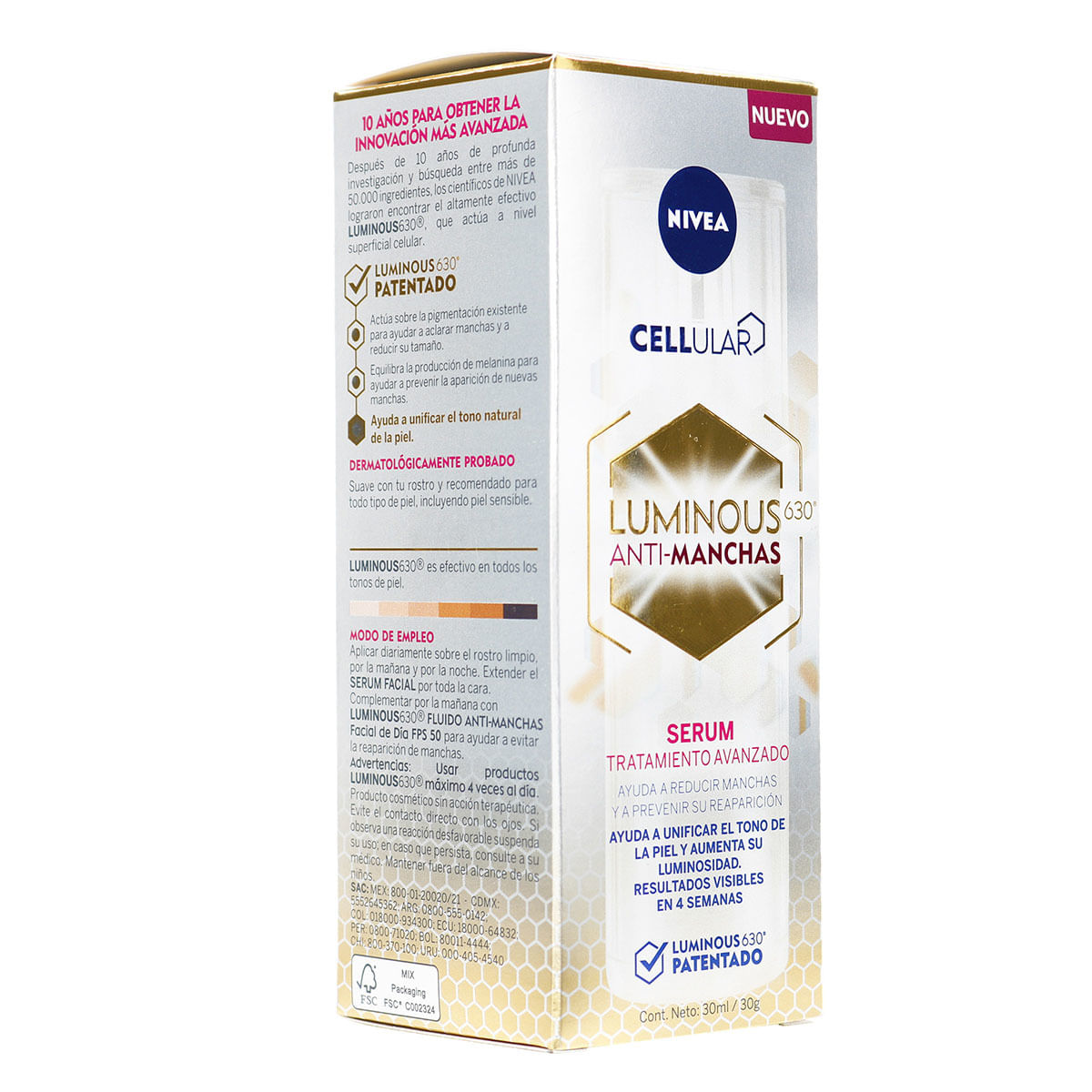 Serum Nivea Cellular Luminous Anti-Manchas Frasco x 30 g.