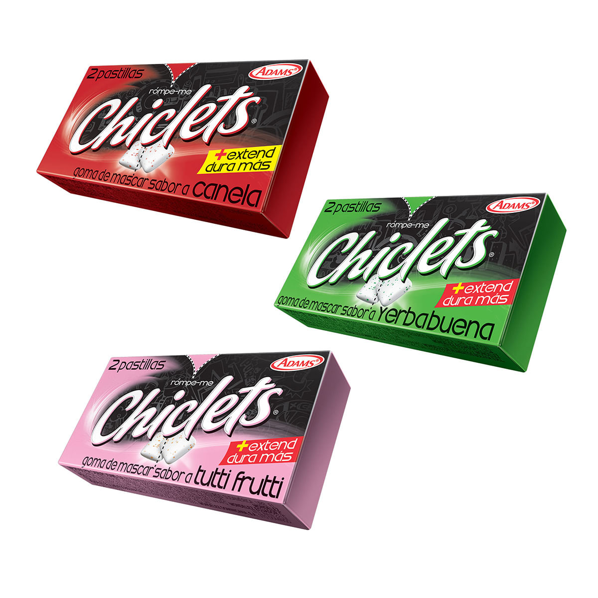 Gomas De Mascar Chiclets Surtido Caja X 100 Uds.