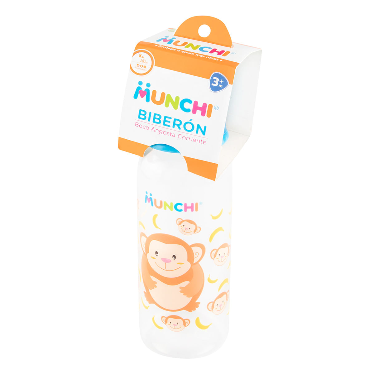 Biberón Munchi Boca Angosta Corriente 8 Oz x 1 Ud.
