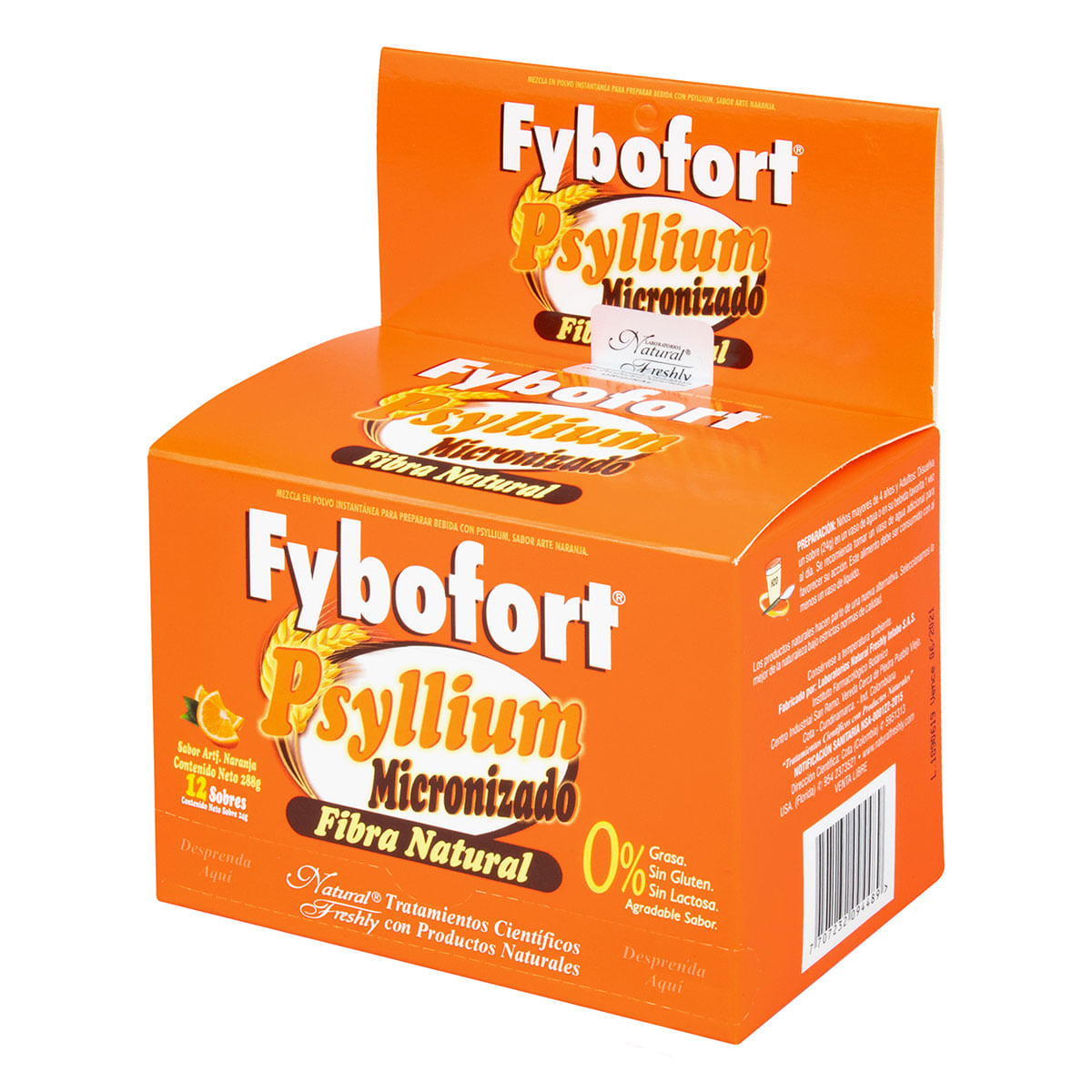 Mezcla Fybofort Psyllium Micronizado Natural Freshly Polvo Sobre x 24 g Caja x 12 Uds