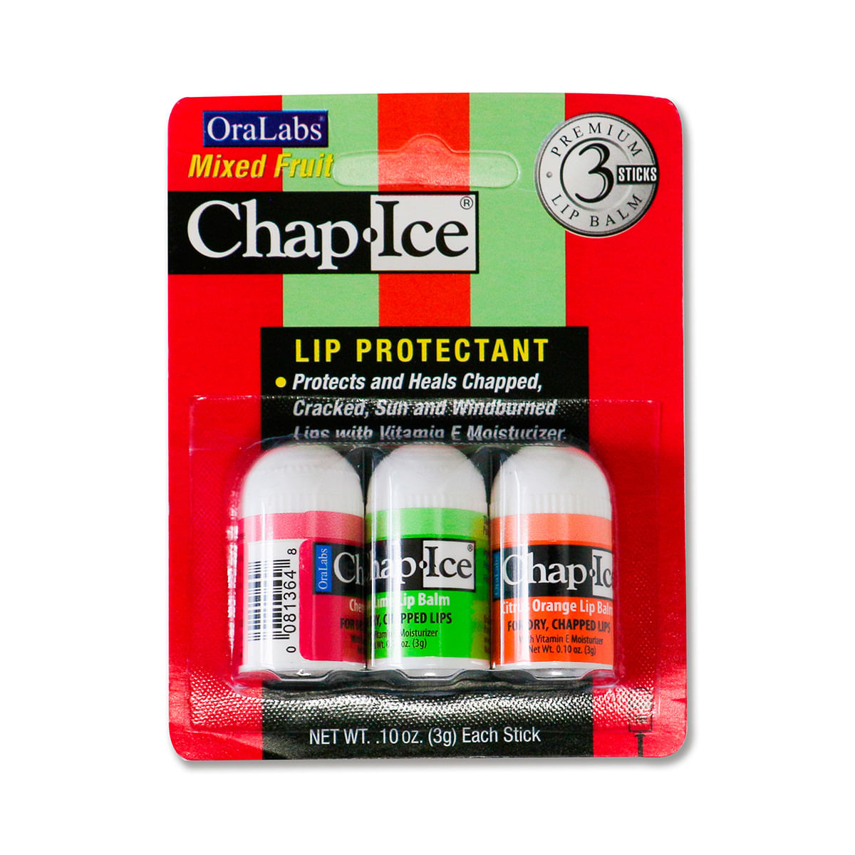 Protector Labial Mini Chap Ice Surtido Blister X 3 Uds.