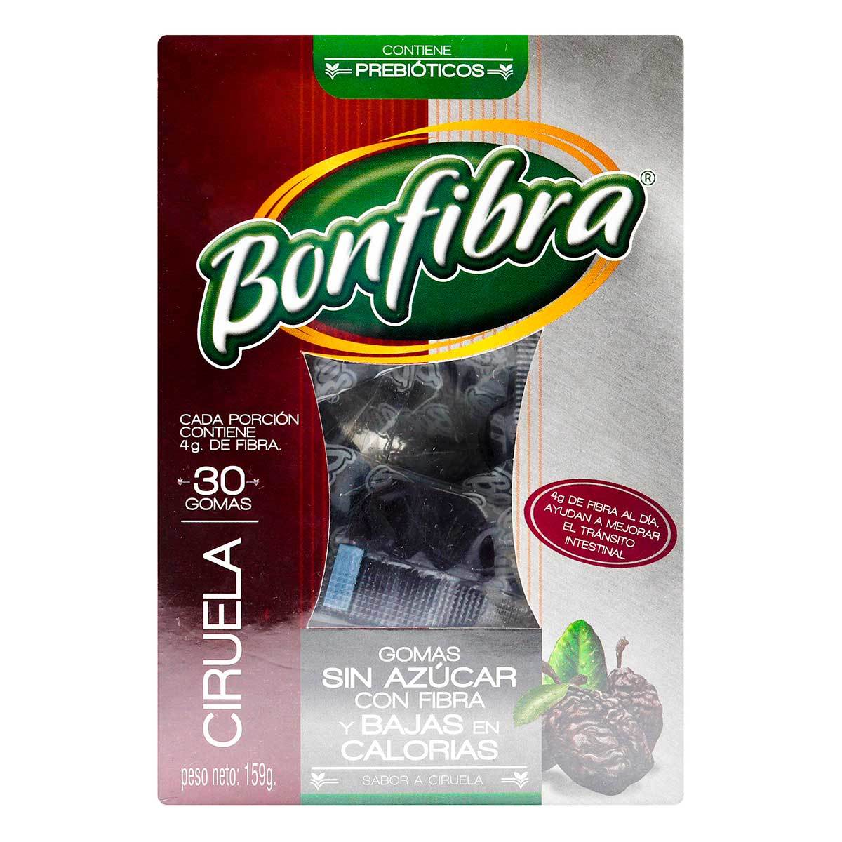 Gomas Bonfibra Ciruela Sin Azúcar Caja x 159 g x 30 Uds