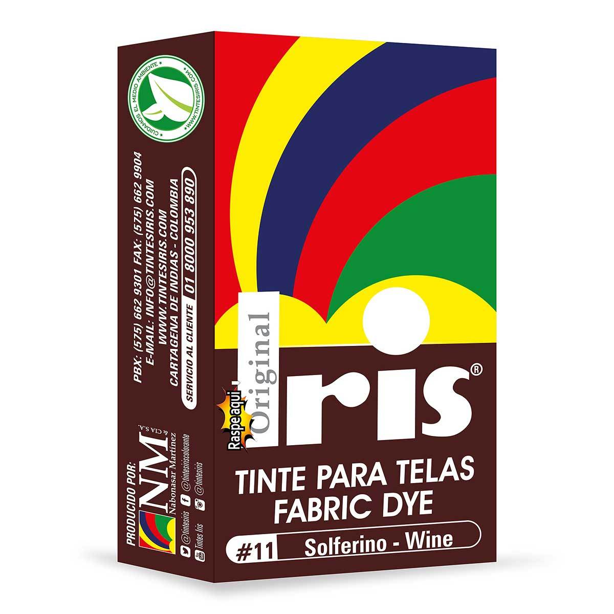 Tinte para Telas Iris N-11 Solferino Caja x 9 g.
