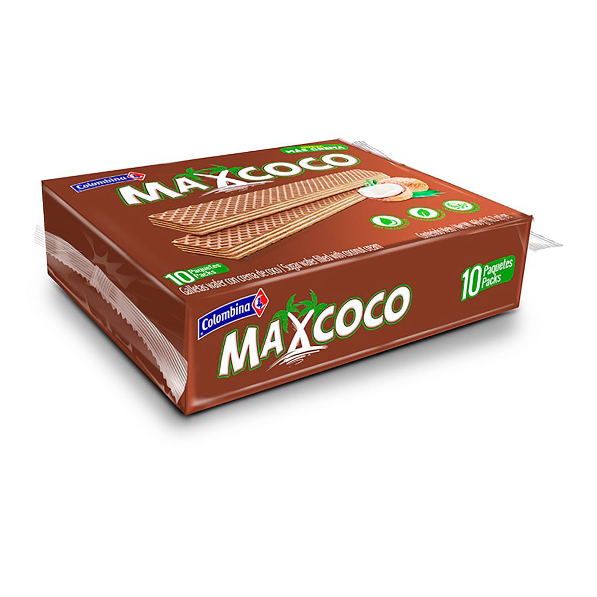 Galletas Max Coco Wafer Caja X 460 G X 10 Uds.