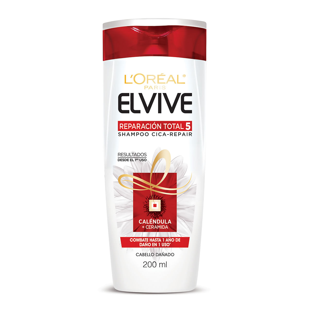 Shampoo LOréal Paris Elvive Reparación Total 5 Cabello Dañado Frasco x 200 mL