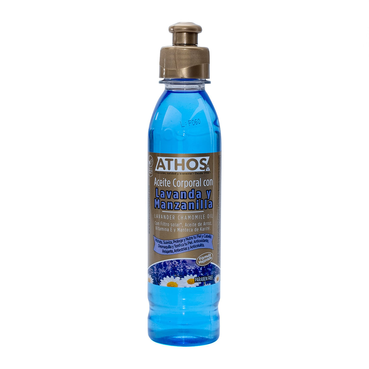 Aceite Corporal De Lavanda Y Manzanilla Athos Frasco X 250 Ml.