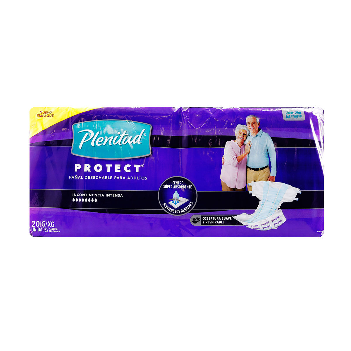 Pañales para Adulto Plenitud Protect Incontinencia Intensa Talla G/xG Paquete x 20 Uds