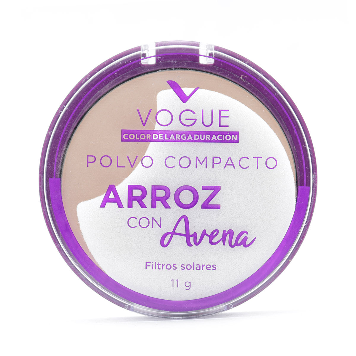 Polvo Compacto Vogue Arroz con Avena Porcelana Frasco x 11 g