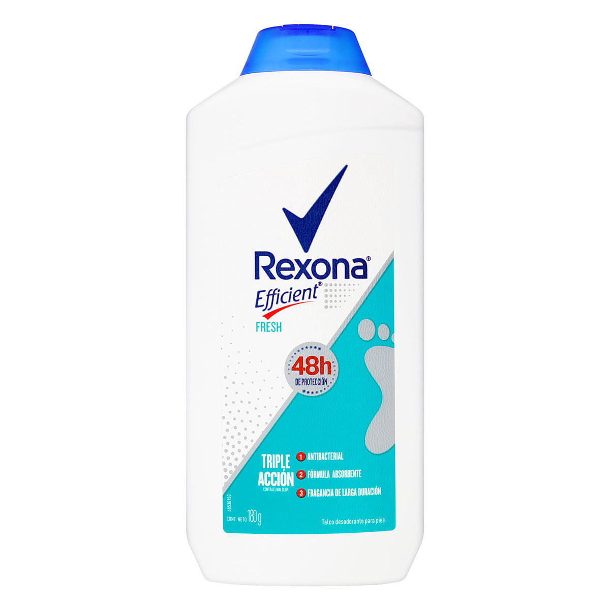 Talco Para Pies Rexona Efficient Fresh Frasco x 180 g.