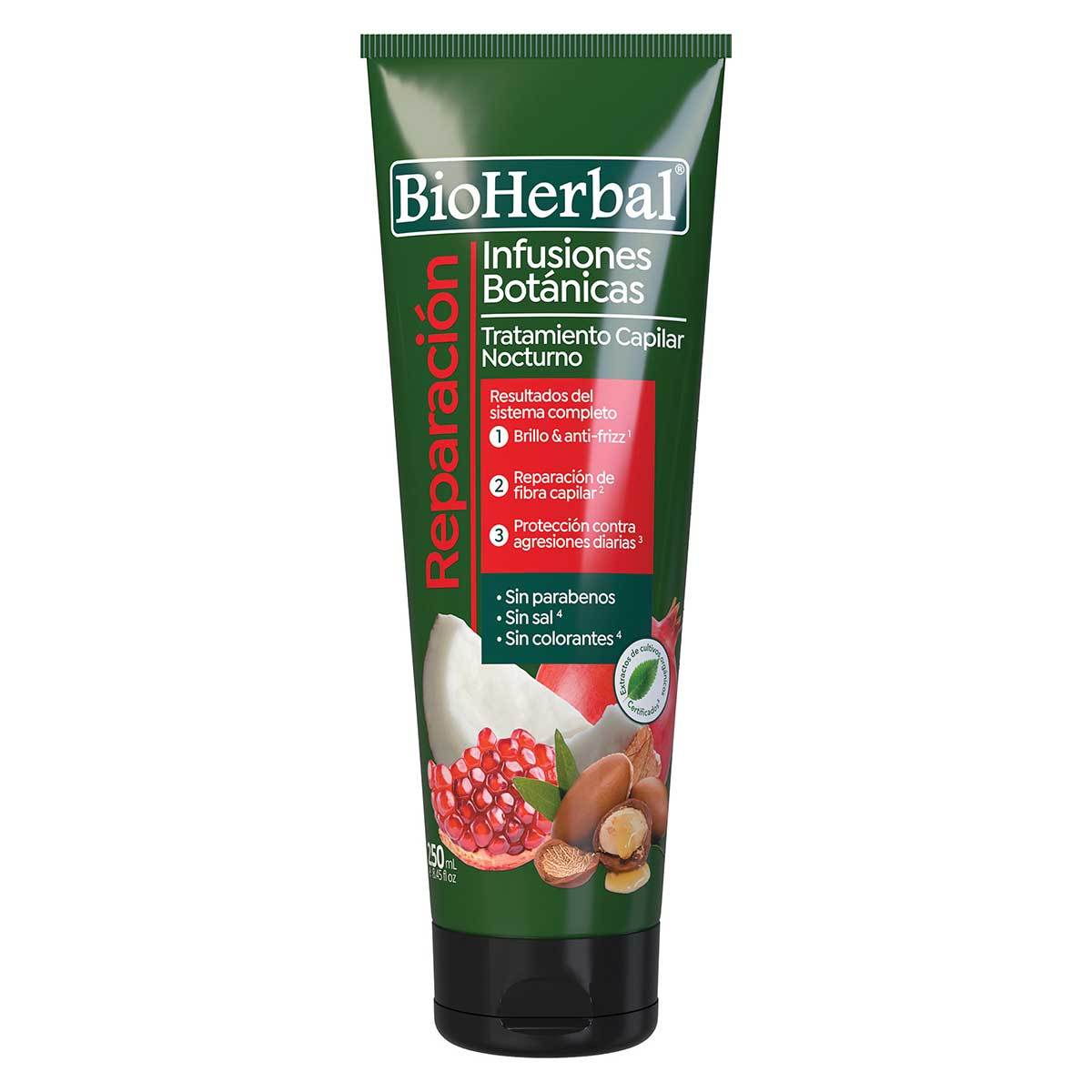 Tratamiento Capilar Bioherbal Reparación Nocturno Tubo X 250 Ml.