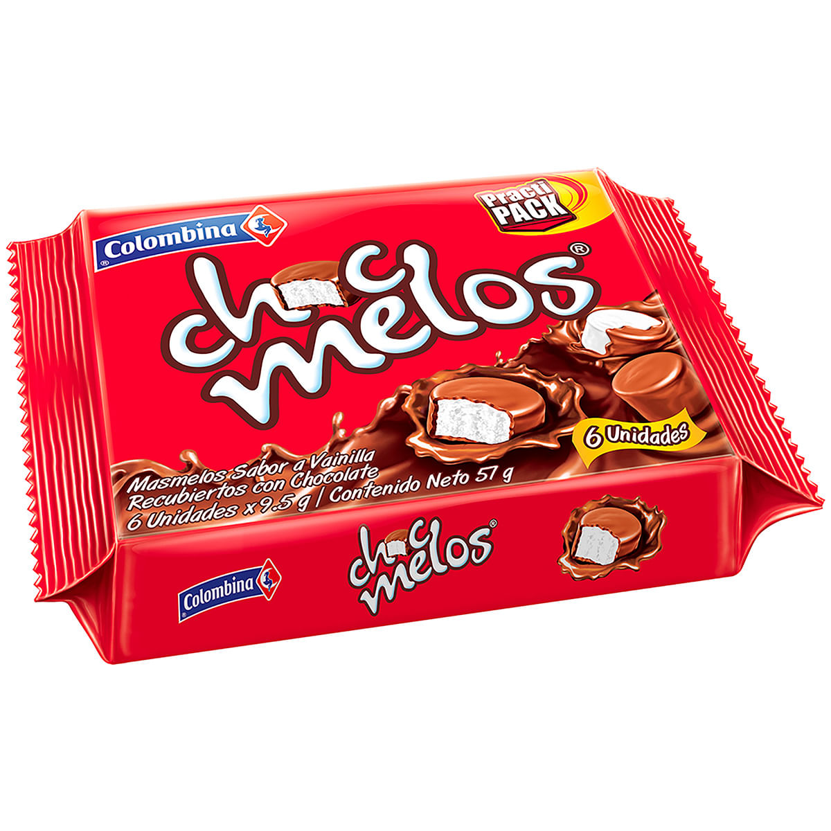 Masmelos Chocmelos Vainilla Bandeja X 51 G X 6 Uds.