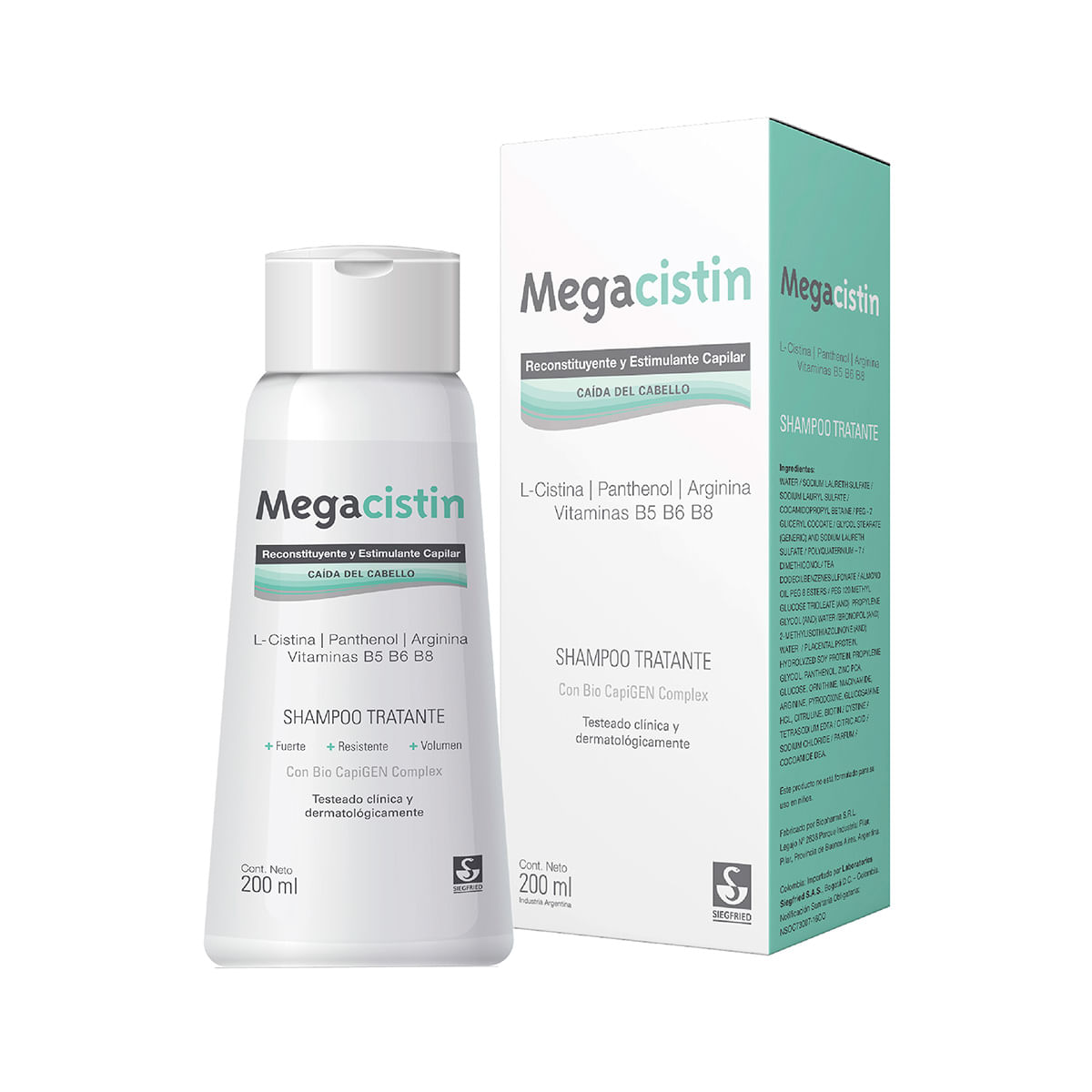 Shampoo Tratante Megacistin Siegfried Frasco X 200 Ml.