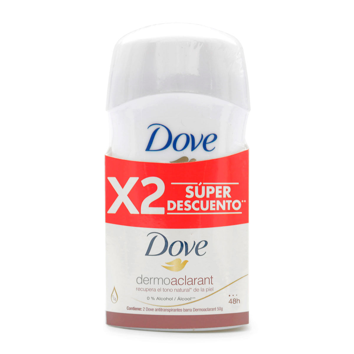 Antitranspirante Dove Women Dermoaclarant Barra X 50 G X 2 Uds Súper Descuento.