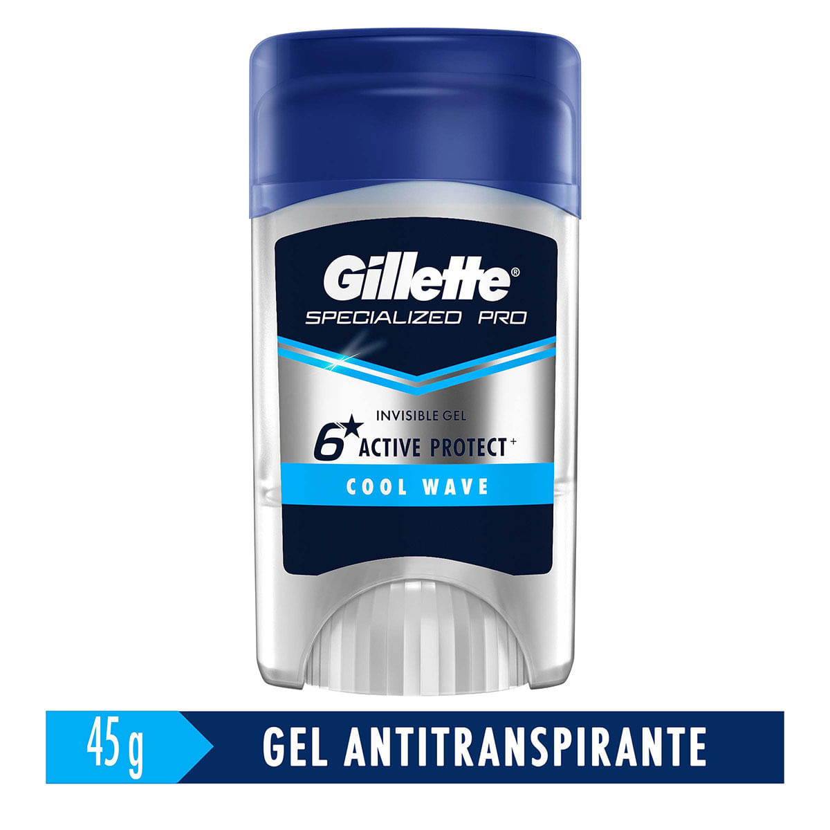 Antitranspirante Gillette Clinical Clear Gel Cool Wave Barra x 45 g.