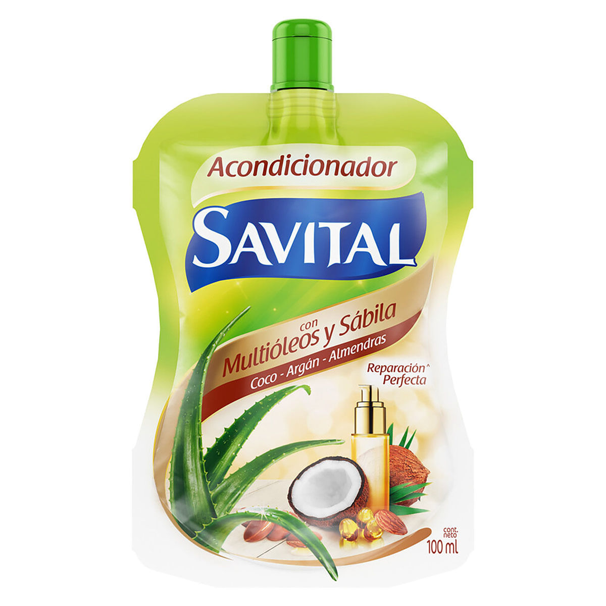 Acondicionador Savital Multióleos y Sábila Doypack x 100 mL.