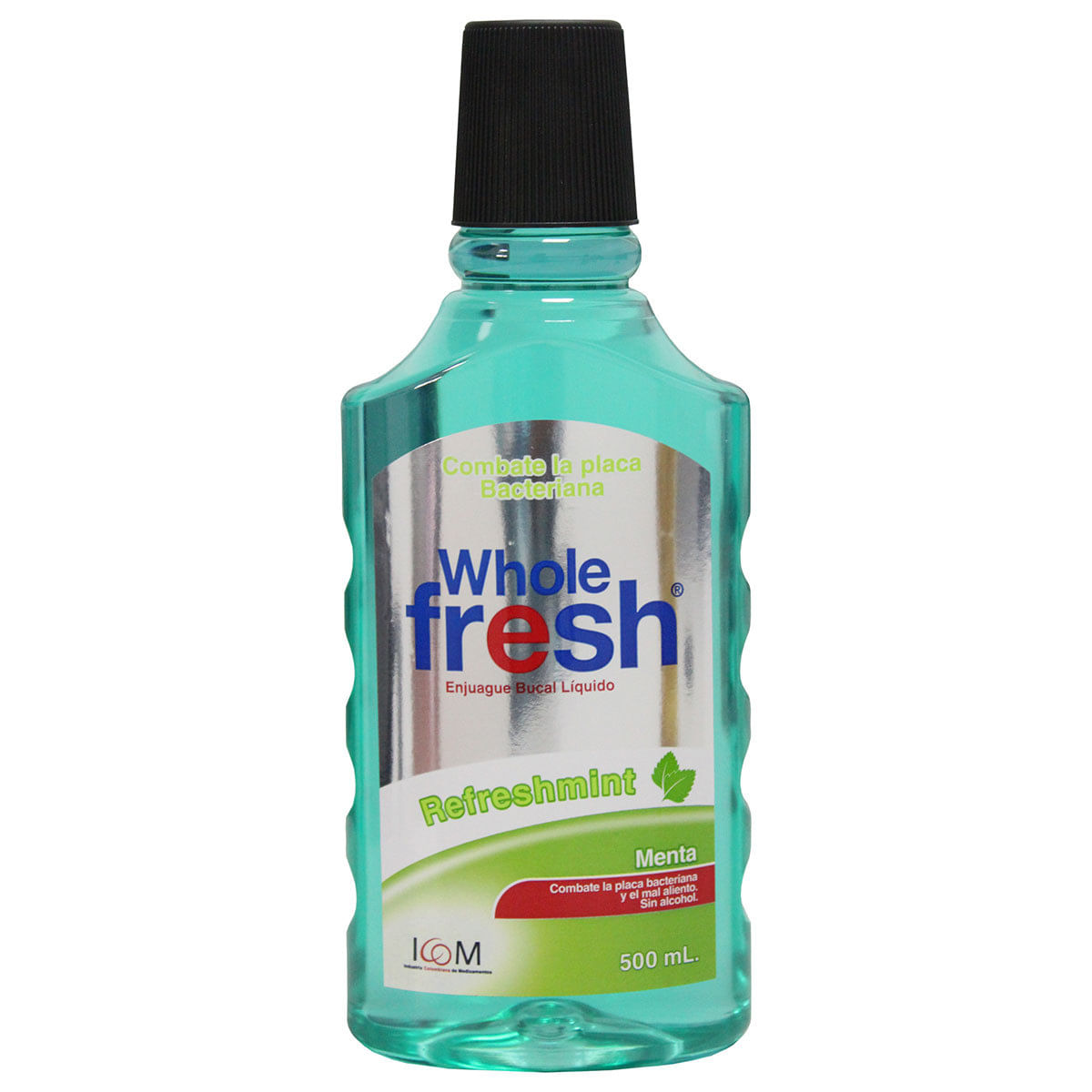 Enjuague Bucal Icom Whole Fresh Refreshmint Menta Frasco x 500 mL