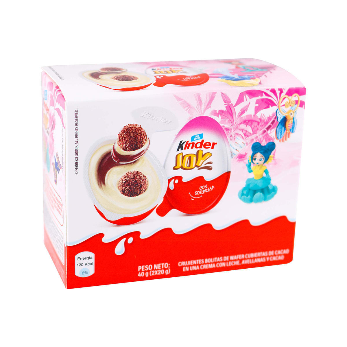 Huevo de Chocolate Kinder Joy Niña con Sorpresa x 20 g Caja x 2 Uds.