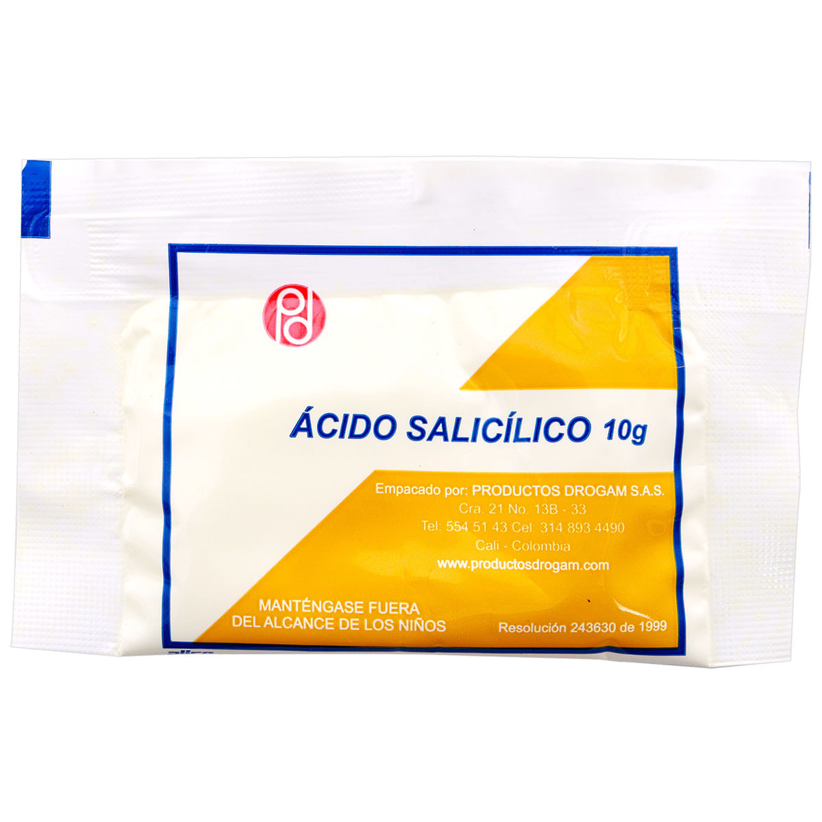 Ácido Salicílico Pd Paquete X 10 G.