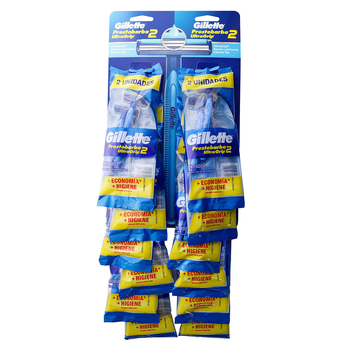 Máquina para Afeitar Gillete Prestobarba Ultra Grip 2 Blister x 6 Paquetes x 2 Uds